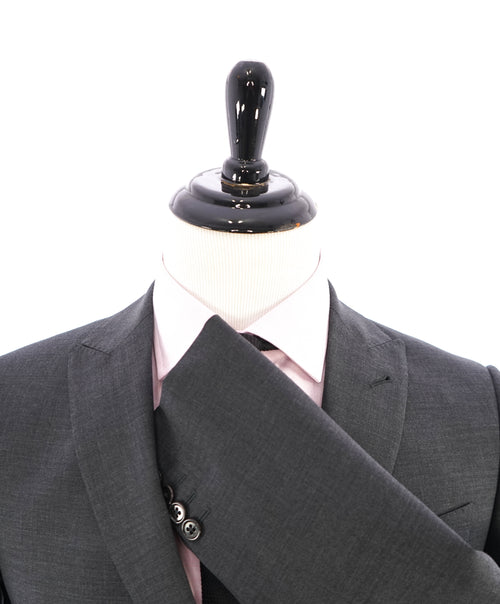 $1,895 ARMANI COLLEZIONI - Peak Lapel Charcoal Gray Suit "Slim Drop 8"- 44R