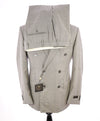 CORNELIANI - "Super 150's Extrafine" Double Breasted 16,25 Micron Gray Suit - 40R