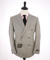 CORNELIANI - "Super 150's Extrafine" Double Breasted 16,25 Micron Gray Suit - 40R
