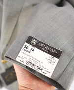 CORNELIANI - "Super 150's Extrafine" Double Breasted 16,25 Micron Gray Suit - 40R