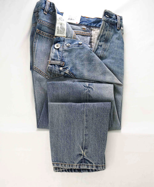 $795 ELEVENTY - Blue Cotton Washed Denim Casual Pants LOGO Jeans - 33W
