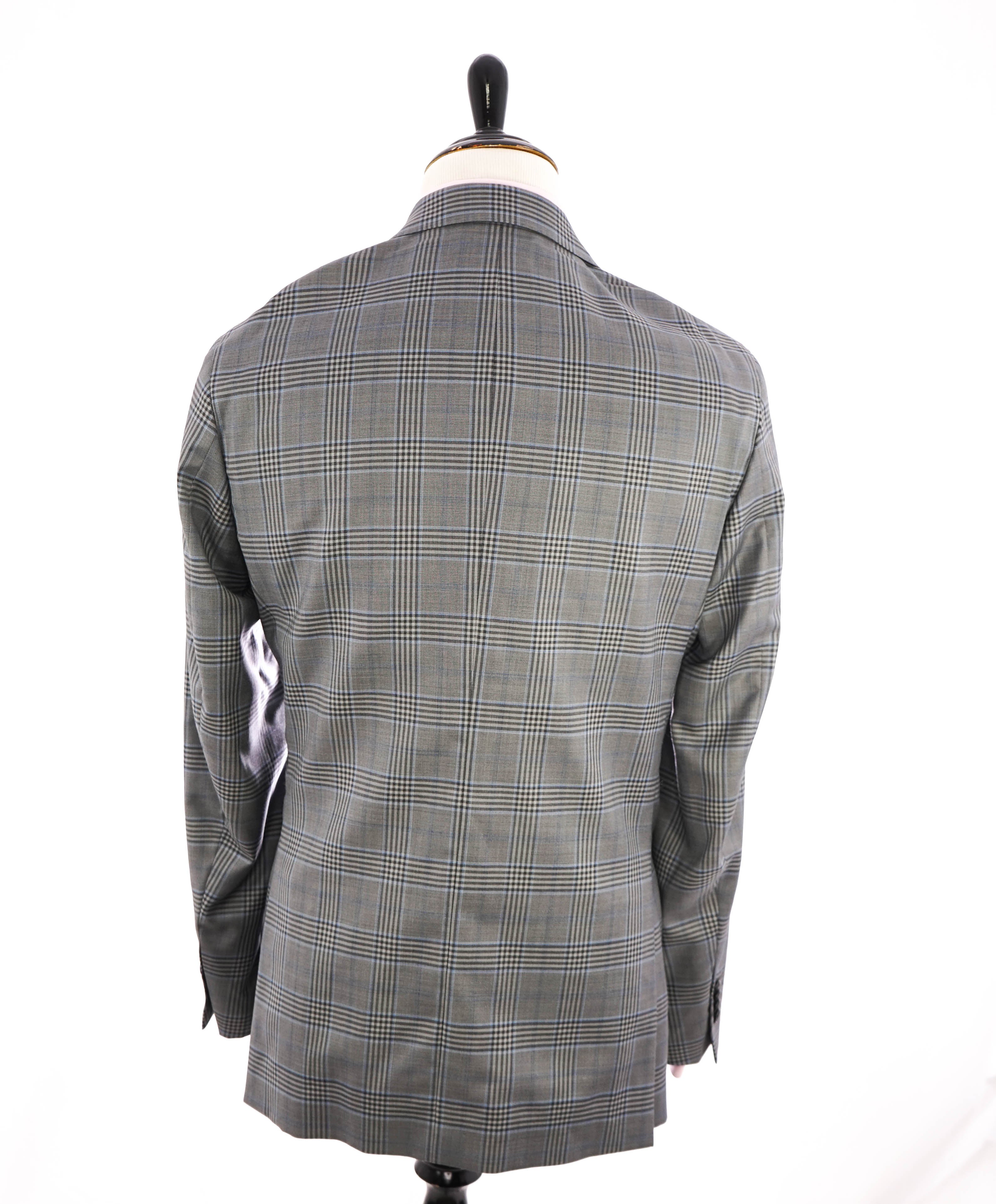 ERMENEGILDO ZEGNA - By SAKS FIFTH AVENUE Wool/Silk Check Blazer- 44L