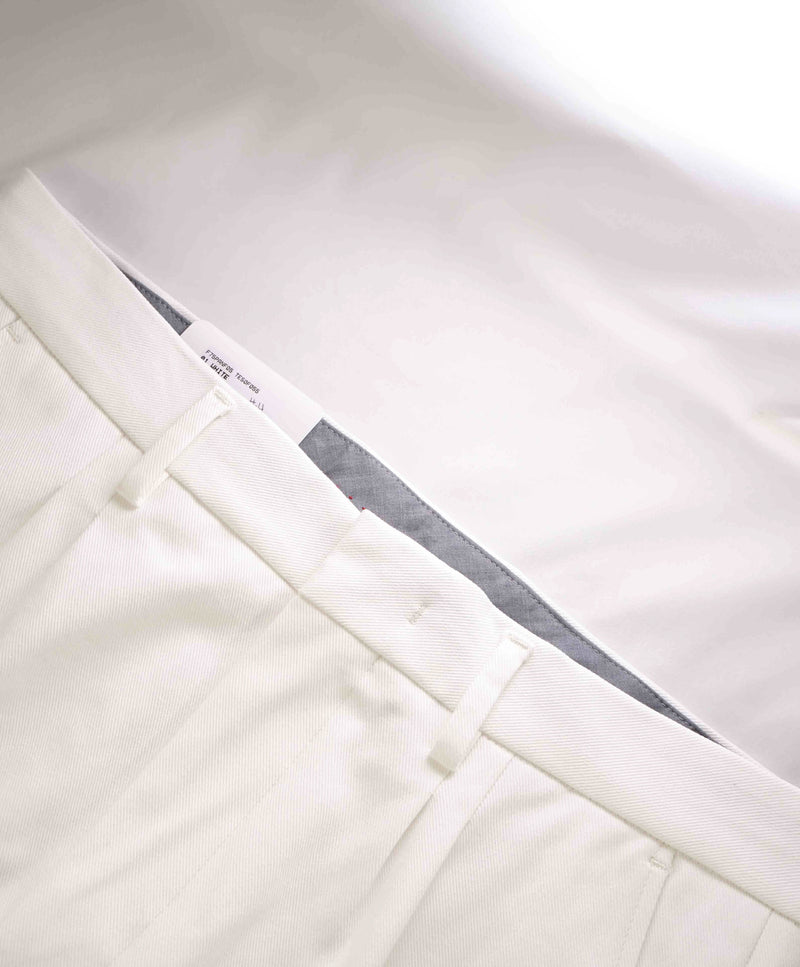 $575 ELEVENTY - Ivory/White Stretch Cotton Blend Dress/Casual Pants- 32W