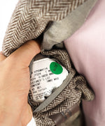 HICKEY FREEMAN - Brown HERRINGBONE Flannel Semi-Lined Blazer - 42R