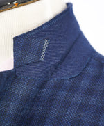 ERMENEGILDO ZEGNA - Blue Bold Check SU MISURA “Silk & Wool” Blazer - 46L