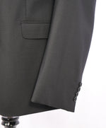 ARMANI COLLEZIONI - "M Line" Slim Modern Black Tonal Check Notch Lapel Suit - 42L