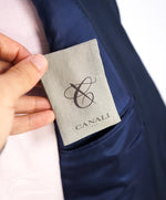 CANALI - Royal Blue Travel Check Rope Textured Blazer - 44R