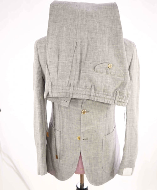 $2,495 ELEVENTY - "PURE LINEN" Gray Summer "JOGGER" Suit - 40 (50 EU)