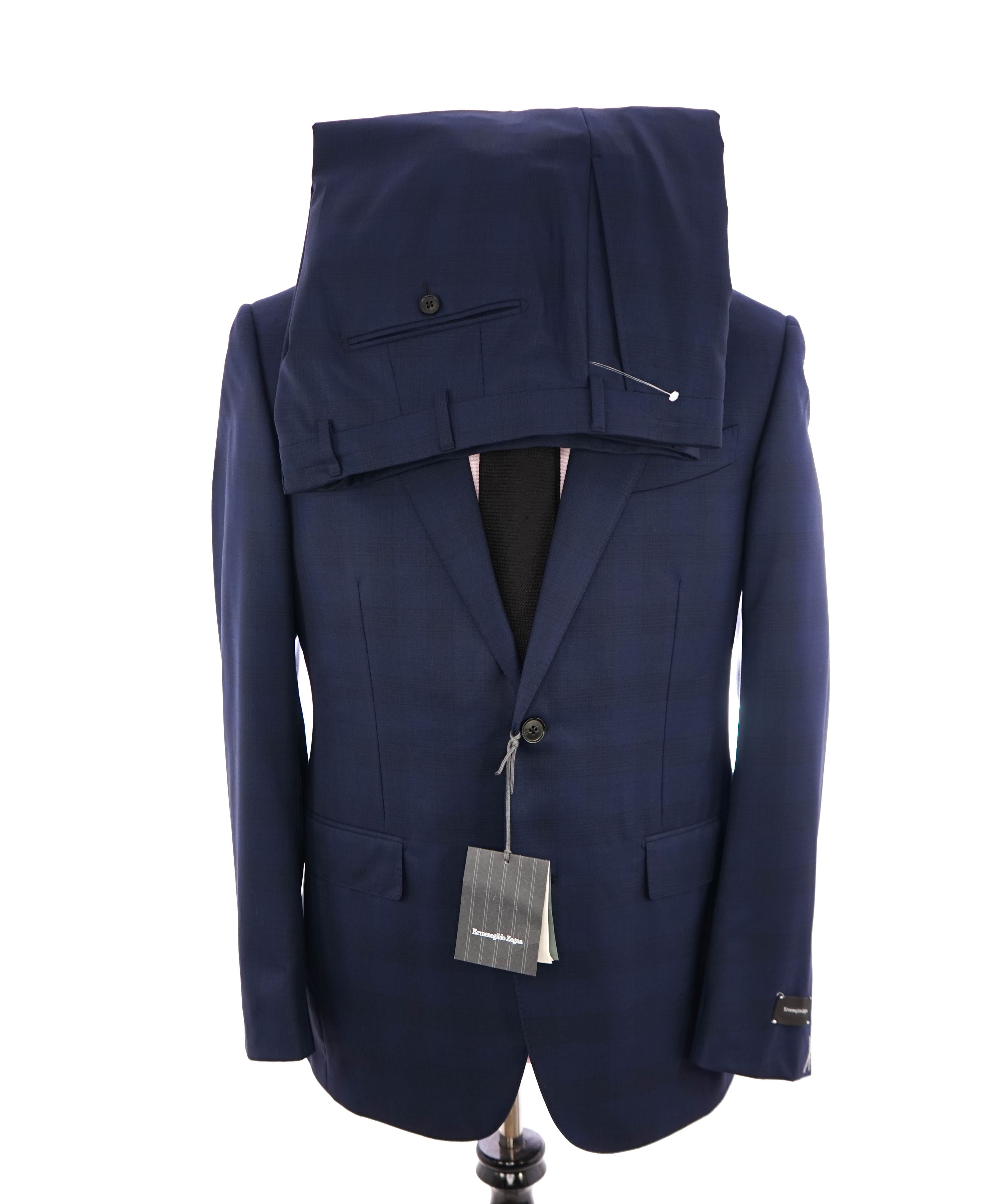 ERMENEGILDO ZEGNA - "15 MILMIL 15" Blue Check Plaid Premium Fabric Suit - 40R