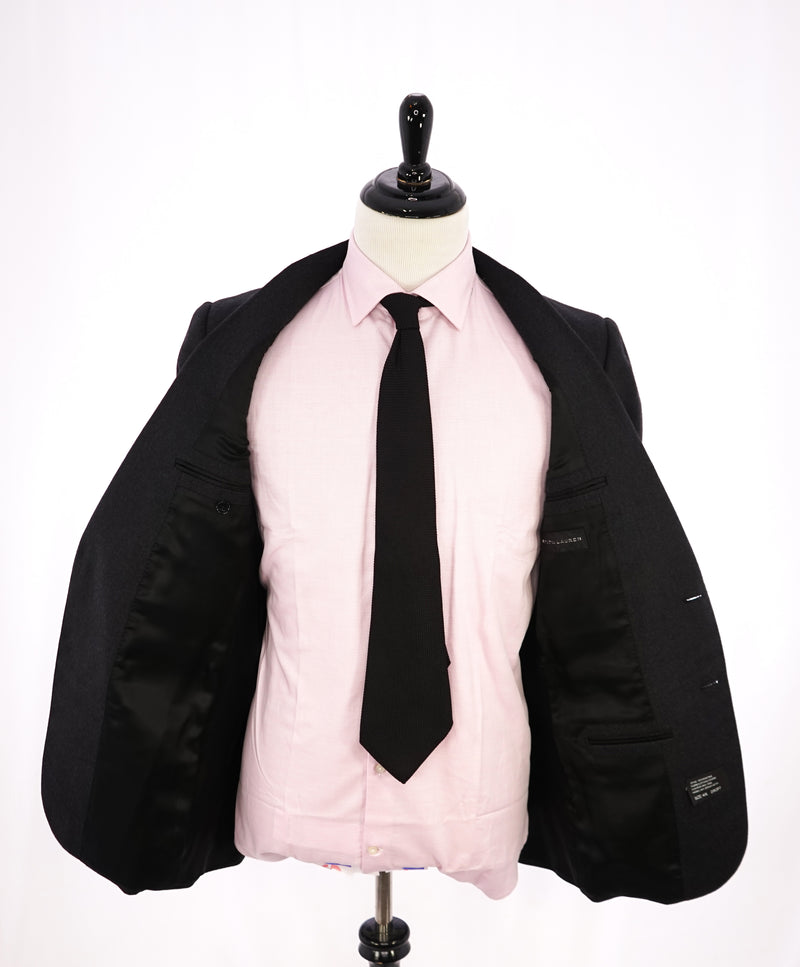 RALPH LAUREN BLACK LABEL - "Anthony" Flannel Side-Tabs Notch Suit - 40L