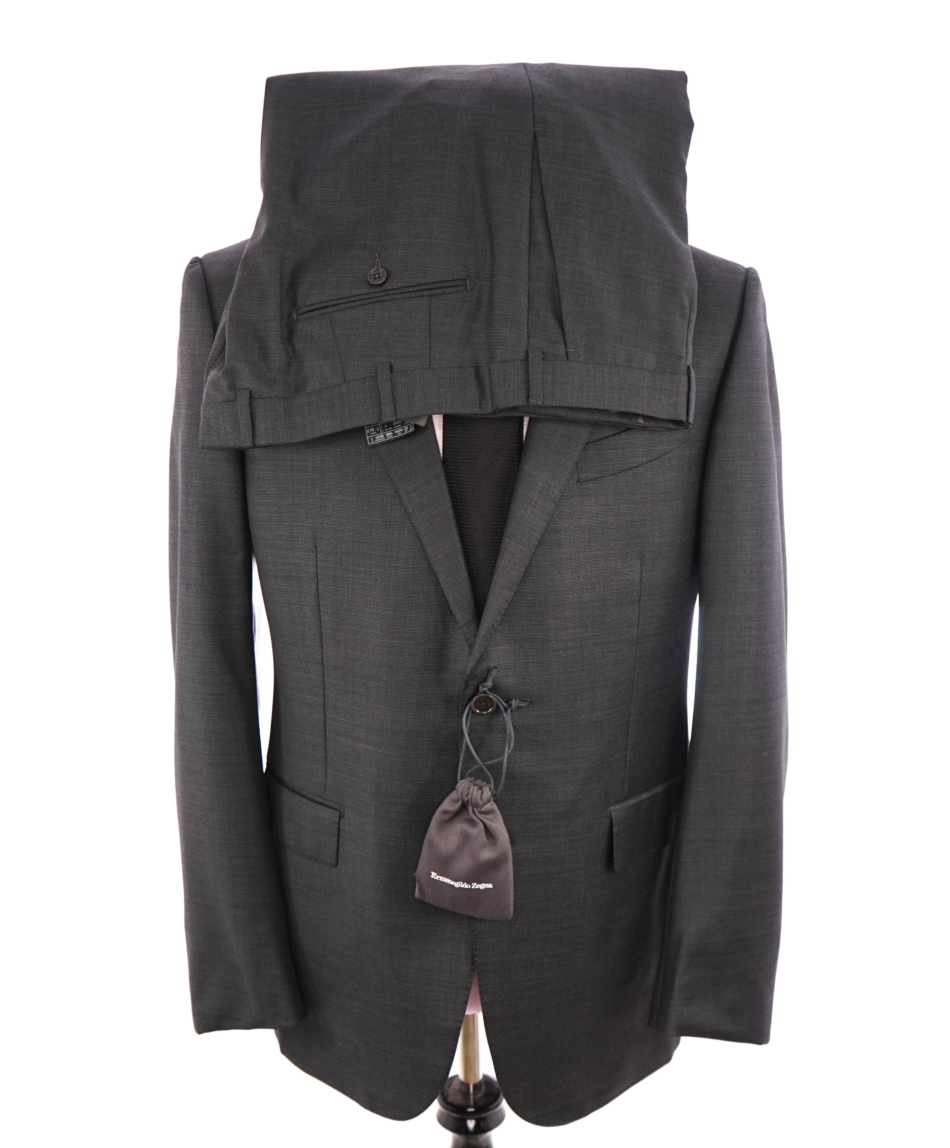 $3,990 ERMENEGILDO ZEGNA-"TROFEO" Gray Birdseye *MILANO* Premium Suit- 44R