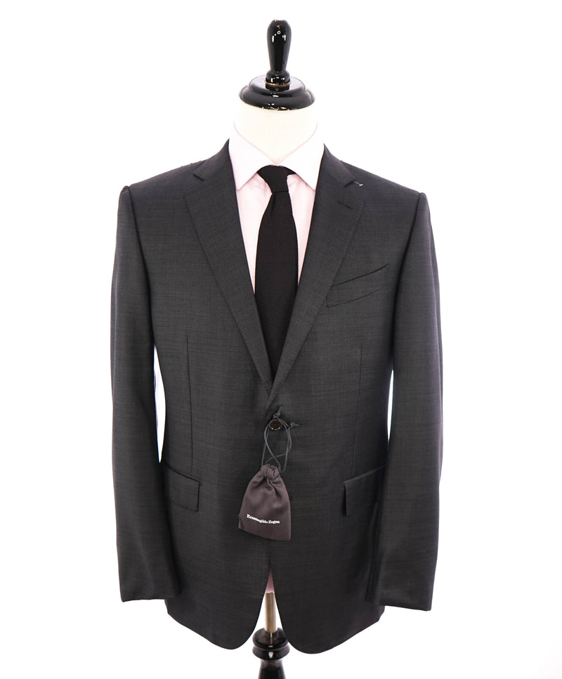 ERMENEGILDO ZEGNA -"TROFEO" Gray Birdseye *MILANO* Premium Suit - 44R
