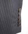 GUCCI - SLIM Mohair Wool ENGRAVED LOGO Buttons Navy Stripe Suit - 44R