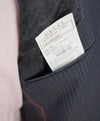 GUCCI - SLIM Mohair Wool ENGRAVED LOGO Buttons Navy Stripe Suit - 44R