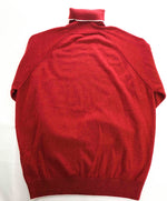 $1,195 ELEVENTY - *PURE CASHMERE* Red Leisure Turtleneck Ribbed Sweater - M