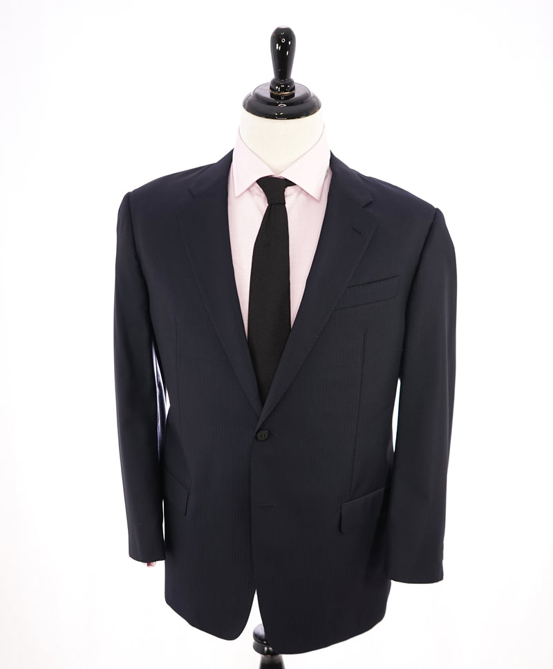 $1,895 ARMANI COLLEZIONI - Tonal Royal Blue Textured Suit "G Line " -  46R