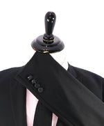THE KOOPLES - "Fitted" Black Sleek Blazer / Logo Buttons / Slim Peak Lapel - 40R