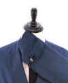 $2,595 ISAIA - Car Coat Trench coat Coablt Blue Logo Detailing - 46R US