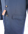 $2,595 ISAIA - Car Coat Trench coat Coablt Blue Logo Detailing - 46R US