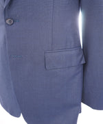 CANALI - Textured Tonal Blue Birdseye Notch Lapel Suit - 40R
