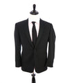 RALPH LAUREN BLACK LABEL - Notch Lapel Black Tuxedo Suit With Side Tabs - 40R