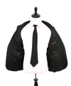 RALPH LAUREN BLACK LABEL - Notch Lapel Black Tuxedo Suit With Side Tabs - 40R
