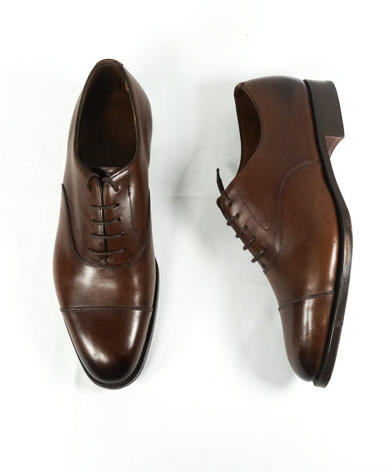 EDWARD GREEN -Iconic Cap-Toe Oxfords Burnished Brown - Hand Made - 8US