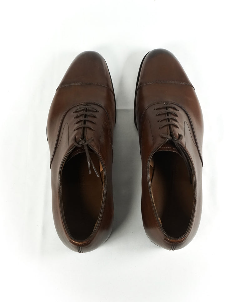 EDWARD GREEN -Iconic Cap-Toe Oxfords Burnished Brown - Hand Made - 8US