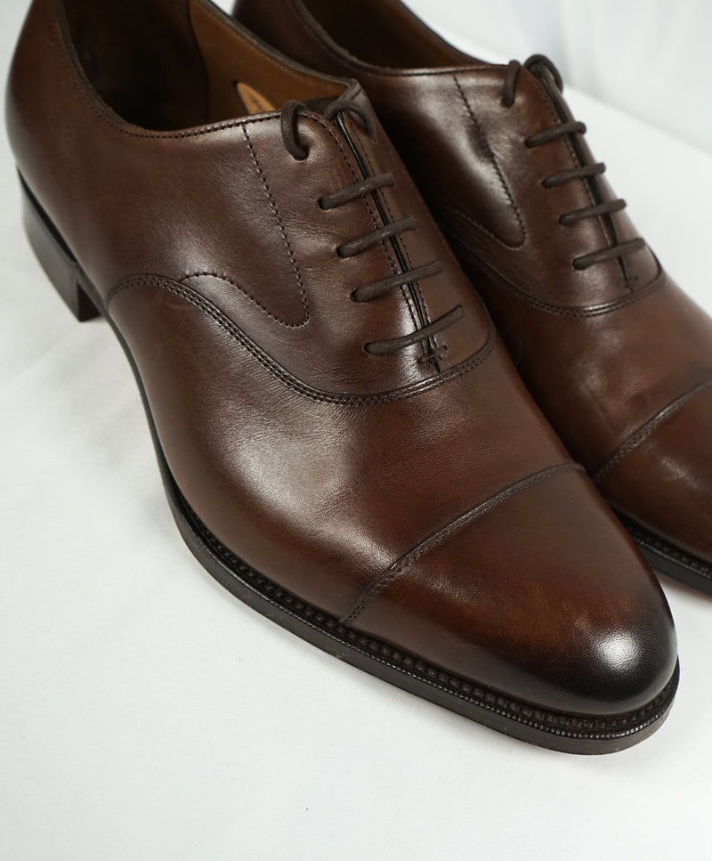 EDWARD GREEN -Iconic Cap-Toe Oxfords Burnished Brown - Hand Made - 8US