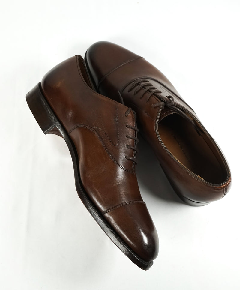 EDWARD GREEN -Iconic Cap-Toe Oxfords Burnished Brown - Hand Made - 8US