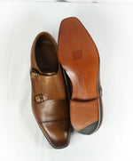 EDWARD GREEN -Iconic Double Monk Cap-Toe Burnished Brown - Hand Made - 9US