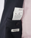 EIDOS - Blue Navy Pindot "TENERO" 2-3 Button Roll Lapel Wool Suit  - 44R
