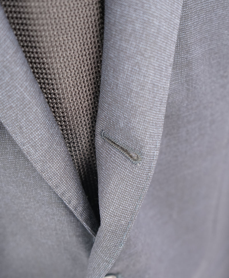 EIDOS - Blue Navy Pindot "TENERO" 2-3 Button Roll Lapel Wool Suit  - 44R