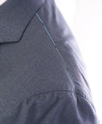 EIDOS - Blue Navy Pindot "TENERO" 2-3 Button Roll Lapel Wool Suit  - 44R
