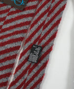 EIDOS - Diagonal Red & Gray Wool Knit Tie -N/A