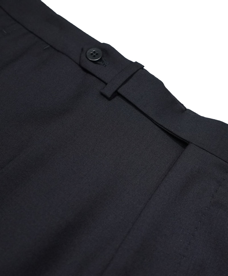 EIDOS - Elongated Waist Tab Navy Wool Dress Pants - 35W
