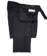 EIDOS - Elongated Waist Tab Navy Wool Dress Pants - 35W