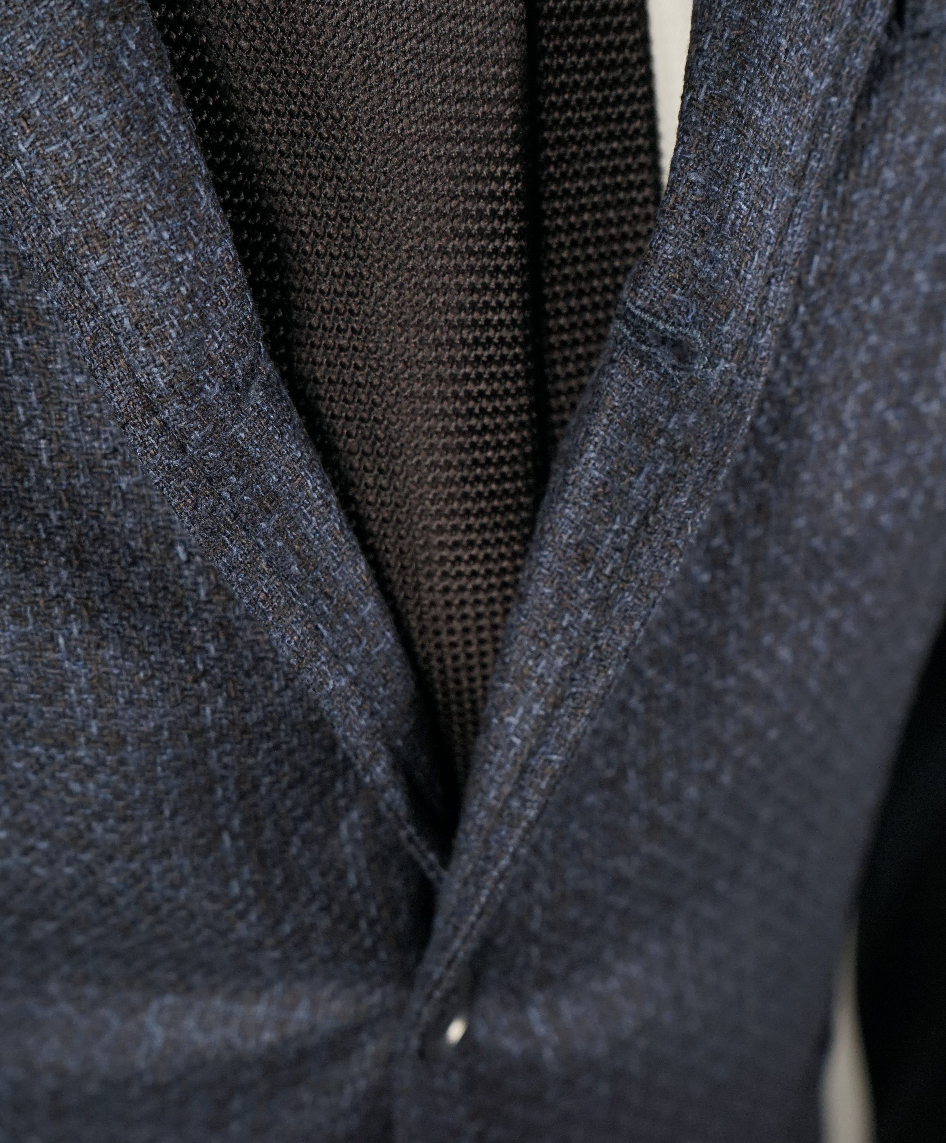 EIDOS -"AUGUS" Unlined Basket Weave Silk & Wool Sweater Style Blazer - 46R