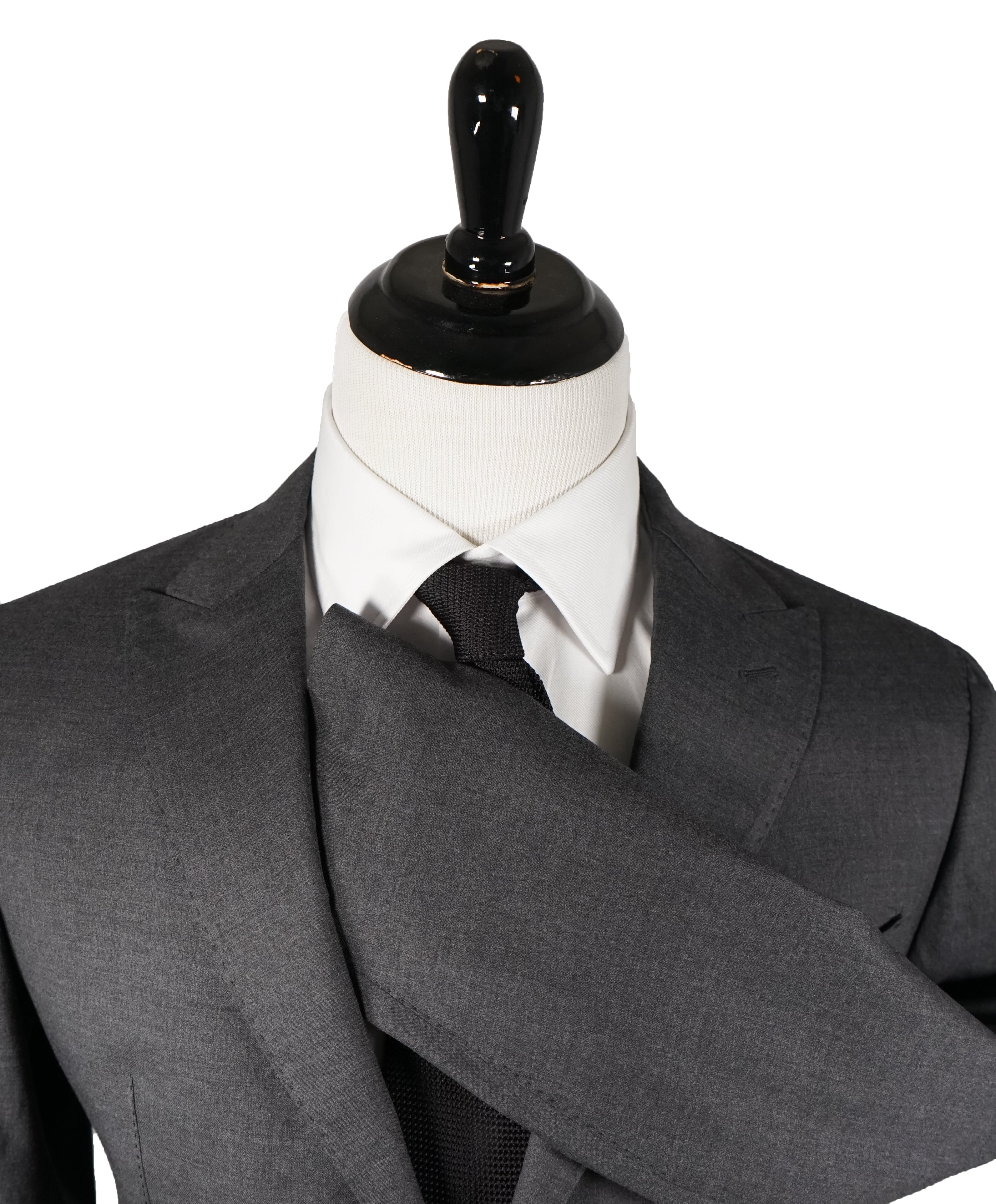 ELEVENTY - Peak Lapel Gray LORO PIANA Fabric Wool & Silk Suit - 40R
