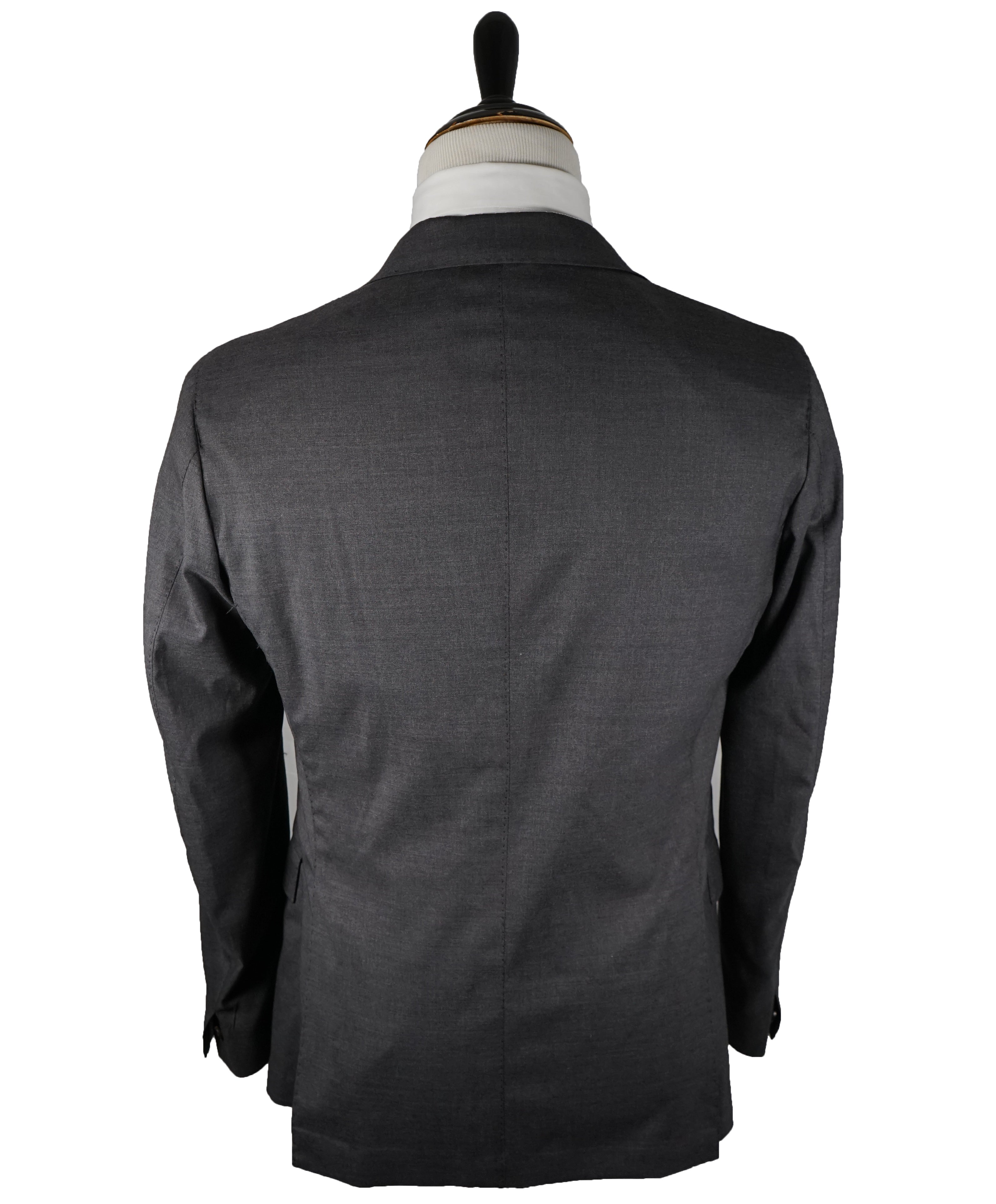 ELEVENTY - Peak Lapel Gray LORO PIANA Fabric Wool & Silk Suit - 40R