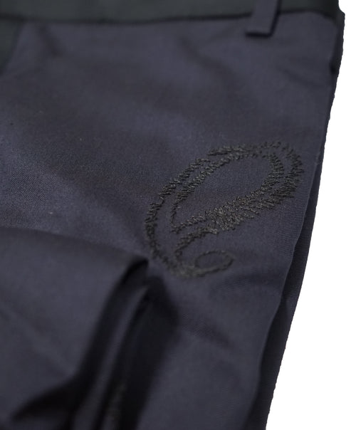 EMPORIO ARMANI - Stripe Embroidered Paisley Trousers - 30W
