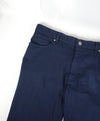 ERMENEGILDO ZEGNA - Blue 5-Pocket Washed Chino Jeans Logo Detailing  - 36W