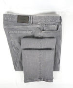 Z Zegna - Gray Washed 5-Pocket Twill Weave Logo Pants Jeans - 38W