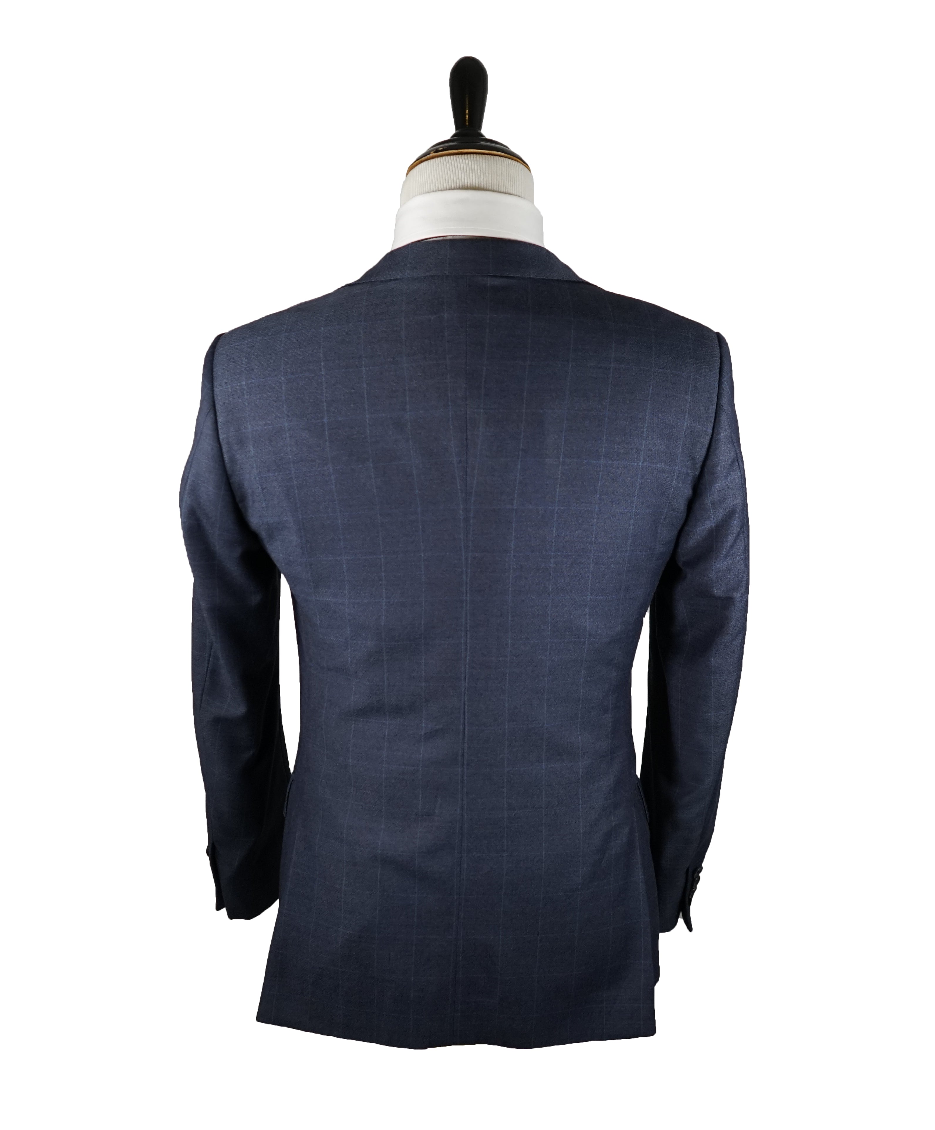 ERMENEGILDO ZEGNA -Blue Windowpane 2-Button Blazer Slim Fit- 38R