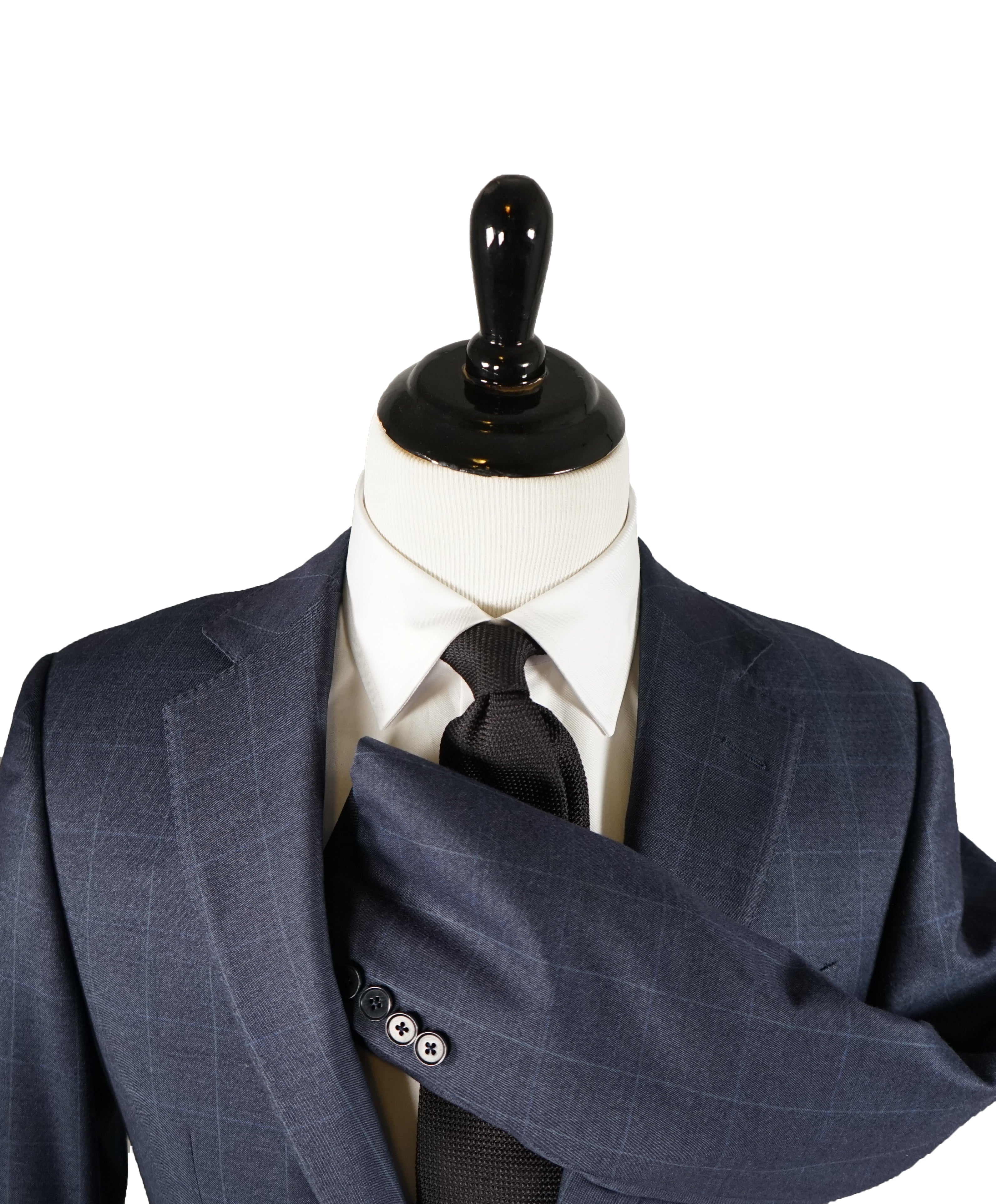 ERMENEGILDO ZEGNA -Blue Windowpane 2-Button Blazer Slim Fit- 38R