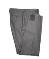 ERMENEGILDO ZEGNA - Gray “TROFEO" Flat Front Wool Trousers  - 39W