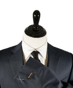 ERMENEGILDO ZEGNA -“Multiseason" Navy & Blue Birdseye Notch Lapel Suit - 40S