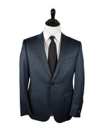 ERMENEGILDO ZEGNA -“Multiseason" Navy & Blue Birdseye Notch Lapel Suit - 40S
