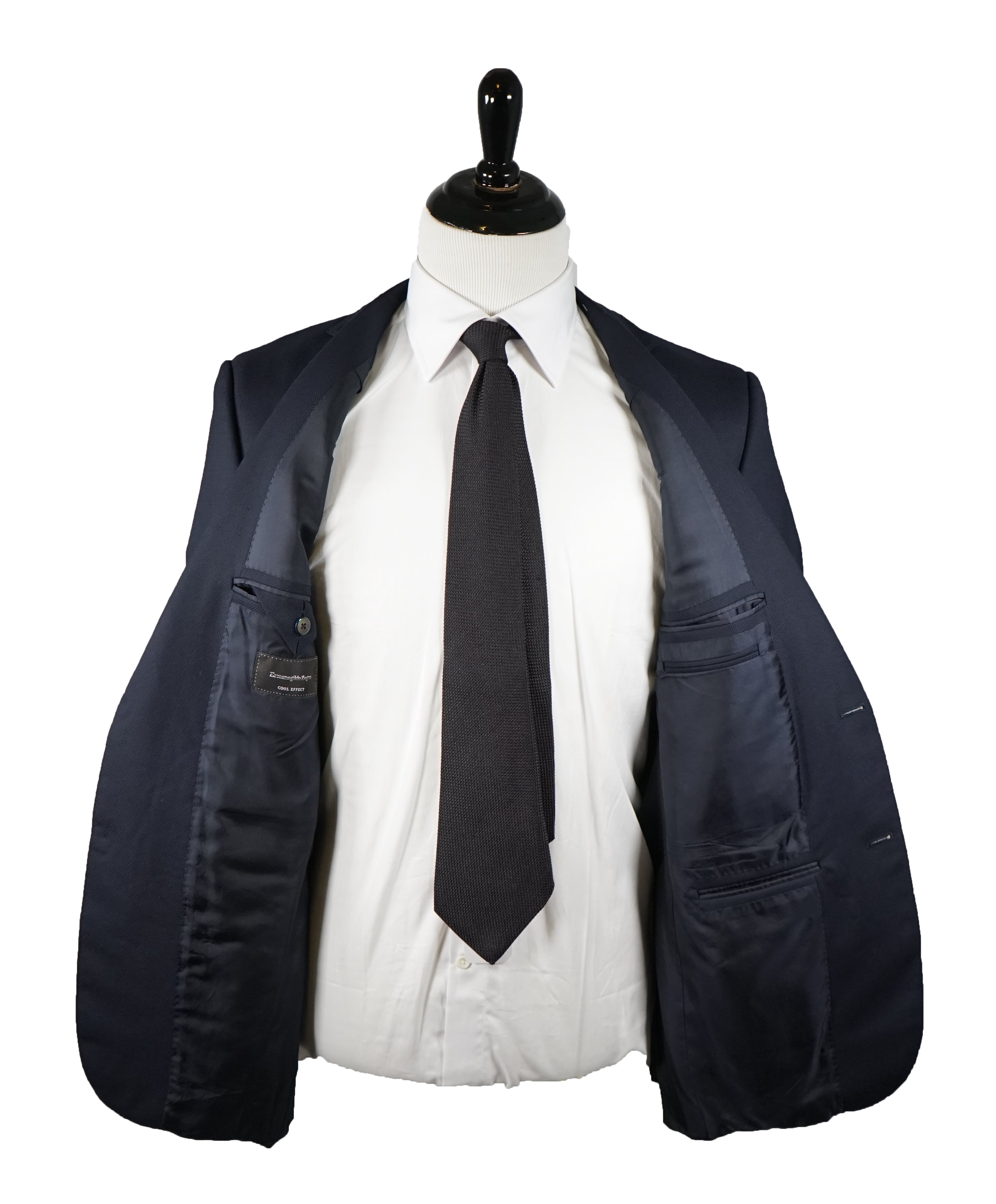 ERMENEGILDO ZEGNA - Navy Royal Weave “Cool Effect” Blazer - 40R