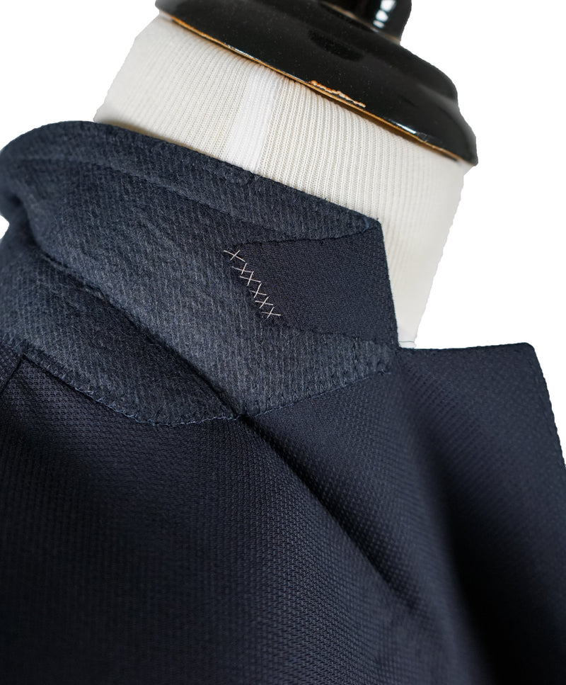 ERMENEGILDO ZEGNA - Navy Royal Weave “Cool Effect” Blazer - 42R